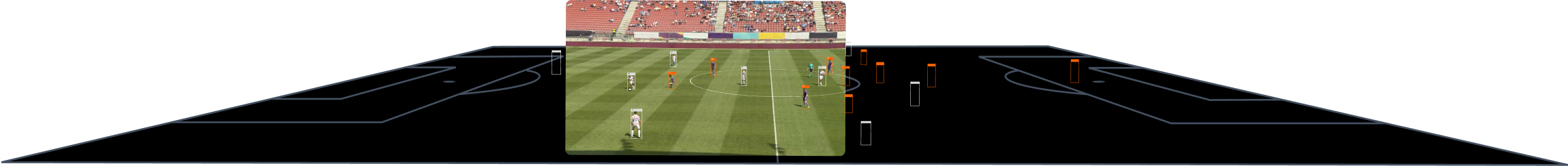 Image of field with player tracking